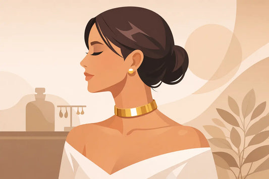 Choker dourada: como usar com elegância