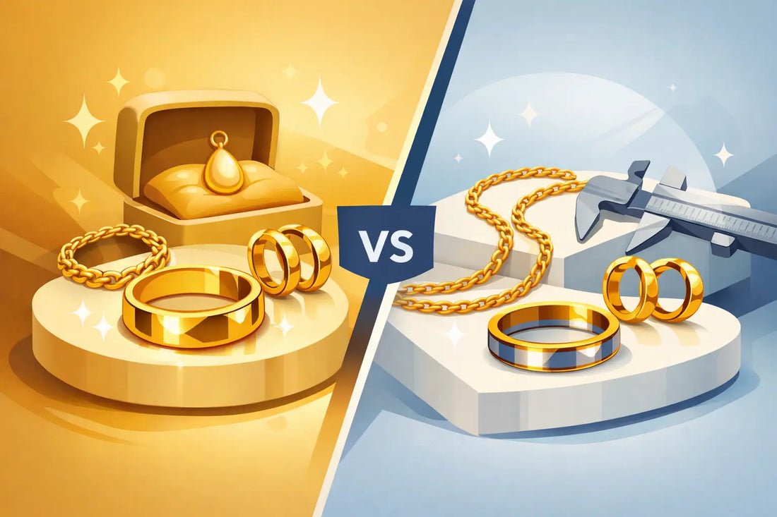 Banho ouro 18k vs folheado: qual vale mais?