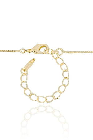 Gargantilha Veneziana Ponto de Luz Cristal Banhado a Ouro 18K