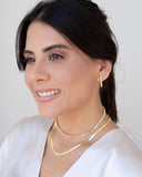 Choker Malha Fita 4 mm Banhado a Ouro 18K