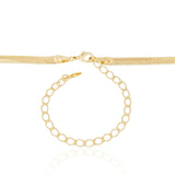 Choker Malha Fita 4 mm Banhado a Ouro 18K