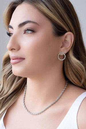 Choker Cordão Baiano Ródio Branco