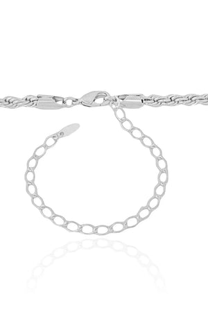 Choker Cordão Baiano Ródio Branco