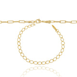 Choker Elos 3x9 mm Banhado a Ouro 18K
