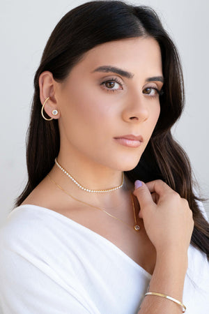 Ear Cuff Tarraxa Piercing Banhado a Ouro 18K