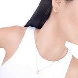 Conjunto Gotas Morganita Banhado a Ouro 18K