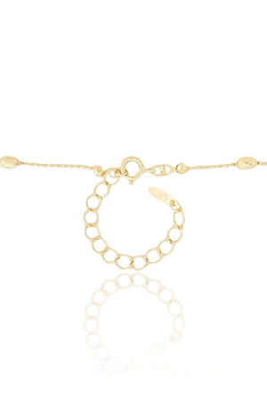 Relicário Longo Estrela Bolinhas Banhado a Ouro 18K