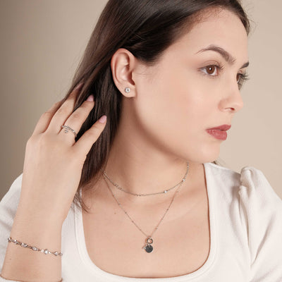 Pulseira Zircônias Diversas Cristal Ródio Branco