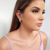 Gargantilha Veneziana Bolinhas Lisas Ródio Branco