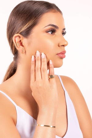 Ear Hook Ponto de Luz 2 MM Banhado a Ouro 18K