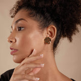 Brinco Redondo Martelado Banhado a Ouro 18K