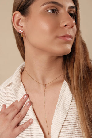 Brinco Ponto de Luz Zircônia 4 mm Banhado a Ouro 18K