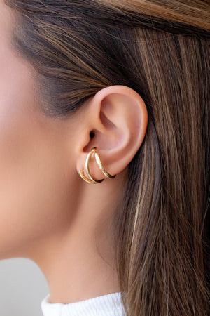 Ear Cuff Liso Banhado a Ouro 18K