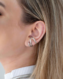 Ear Cuff Liso Ródio Branco