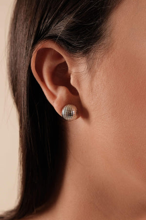 Brinco Meia Bola Pipoca Tamanho P Ródio Branco