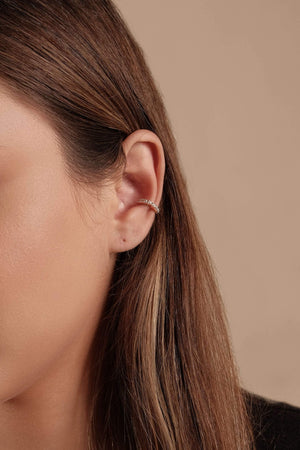 Piercing Cravejado Cristal Ródio Branco