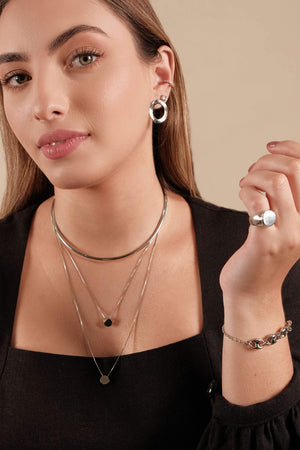 Piercing Cravejado Cristal Ródio Branco