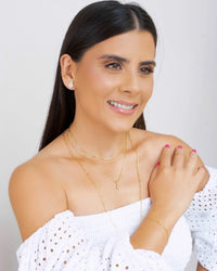 Brinco Gota 8x12  Cristal Banhado a Ouro 18K