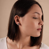 Brinco Gota Topázio Sky 8x12 Ródio Branco