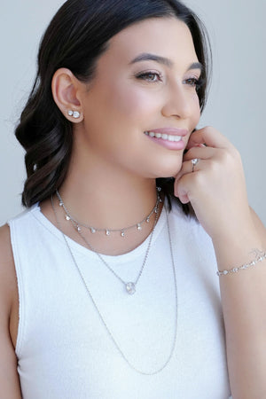 Brinco Ponto de Luz Zircônia Cristal 5 mm Ródio Branco