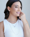 Brinco Ponto de Luz Zircônia Cristal 5 mm Ródio Branco