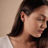 Brinco Ponto de Luz Turmalina 5 mm Banhado a Ouro 18K