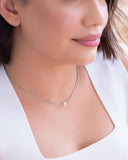 Choker Veneziana Pérola 6 mm Ródio Branco