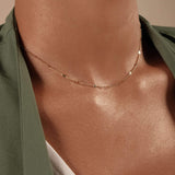 Choker Plaquinhas Corações Flat Banhado a Ouro 18K