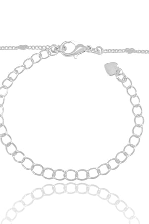 Choker Plaquinhas Corações Flat Ródio Branco