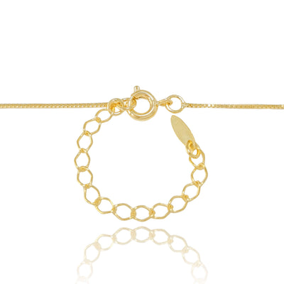 Colar Pingente Coração Vazado Liso Veneziana Banhado a Ouro 18K - 45 cm