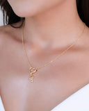 Gargantilha Filho Menino Coração Liso Banhado a Ouro 18K - 45 cm