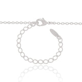 Gargantilha Filho Menino Coração Liso Ródio Branco - 45 cm