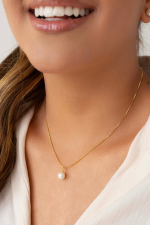 Conjunto Pérolas Banhado a Ouro 18K