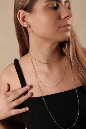 Brinco Ponto de Luz Banhado a Ouro 18K