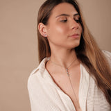 Brinco Ponto de Luz Ródio Branco