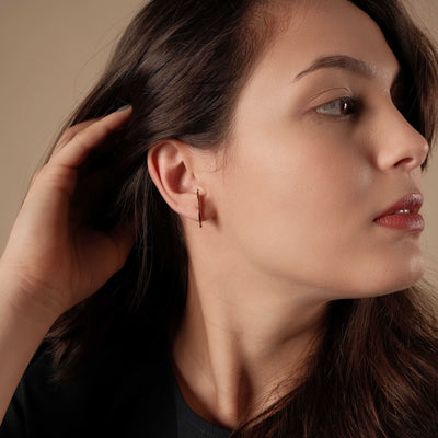 Ear Hook Filete Liso Banhado a Ouro 18K