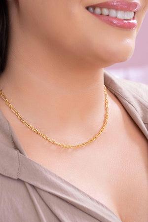 Choker Elos 4 mm Banhado a Ouro 18K