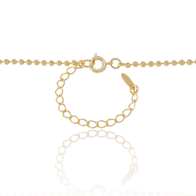 Colar Longo Bolinhas 2 mm Banhado a Ouro 18K - 80 cm