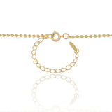 Gargantilha Longa Bolinhas 2 mm Banhado a Ouro 18K