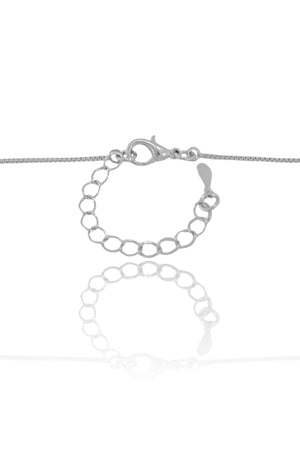 Gargantilha Veneziana Pingente Bola 10mm Ródio Branco