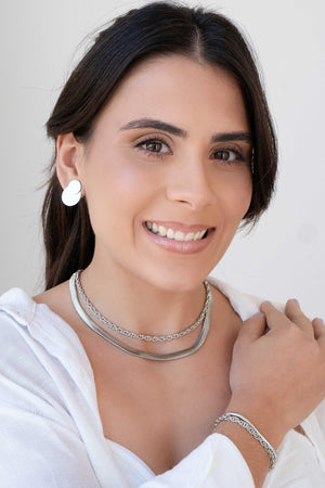 Pulseira Snake 3 mm Ródio Branco