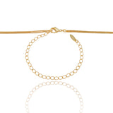 Gargantilha Dupla Gotas Lisas Banhado a Ouro 18K