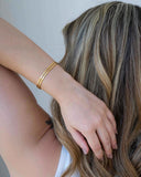 Bracelete Dois Filetes 6 mm Banhado a Ouro 18K