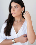 Gargantilha Elos Ovais 6mm Banhado a Ouro 18K