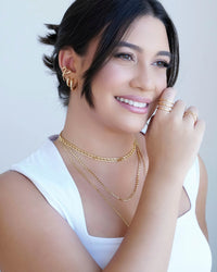 Piercing em X Liso Banhado a Ouro 18K