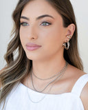 Piercing em X Liso Ródio Branco