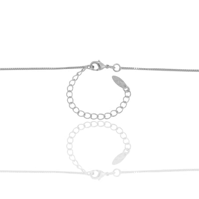 Colar Veneziana Ródio Branco - 45 cm