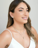 Brinco Redondo Achatado Liso 8 mm Ródio Branco