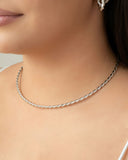 Aro Torcido 3mm Ródio Branco