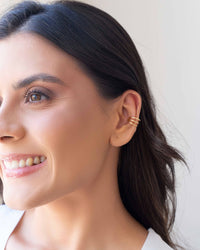 Piercing Três Filetes Banhado a Ouro 18K